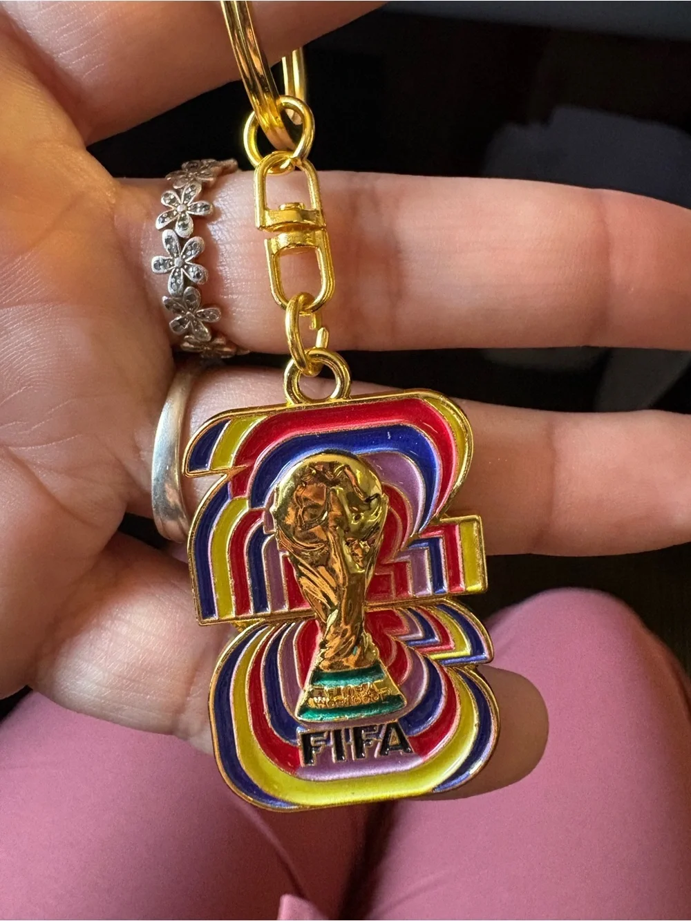FIFA World Cup Gold-tone Enamel Keychain